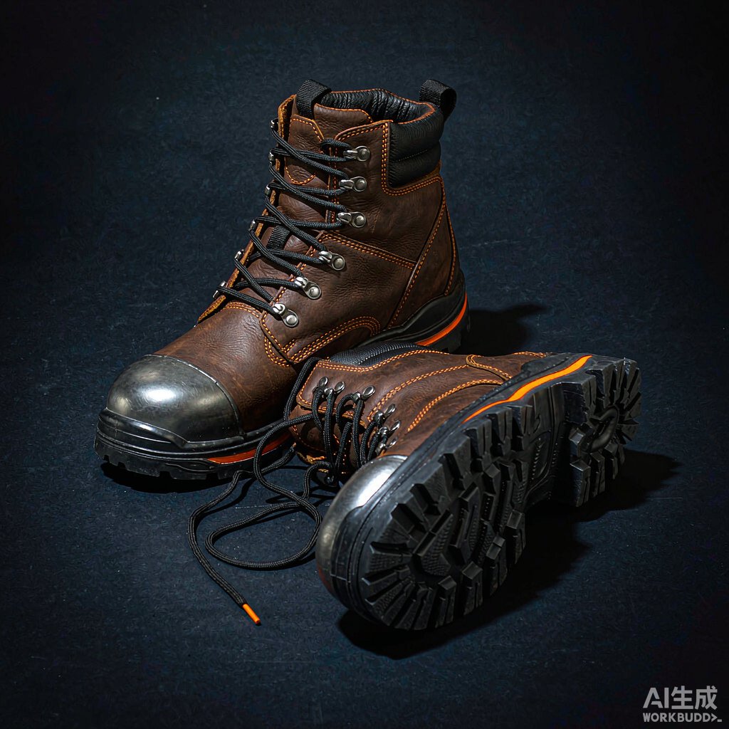 Steel toe safety boots
